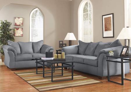 ASHLEY STEEL DARCY SOFA & LOVESEAT