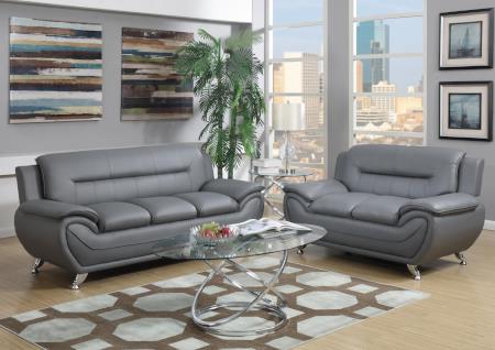 GREY SOFA & LOVESEAT