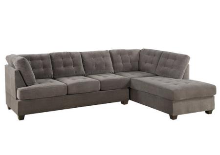 BROWN SECTIONAL CHAISE W/ OTTOMAN